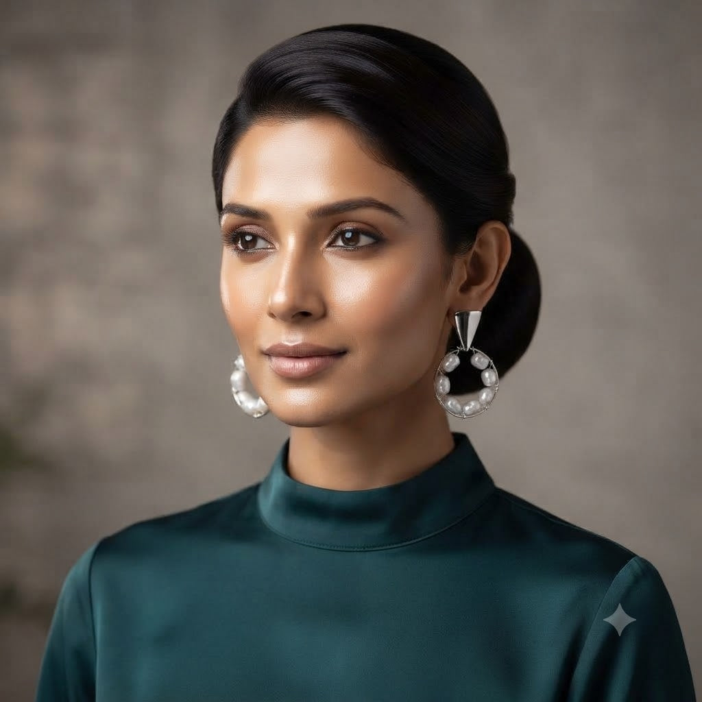 pearl orbit earrings
