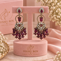 Gulnaar Plum Tassel Earrings