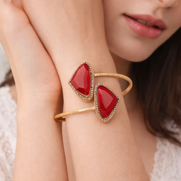 Red Color Openable American Diamond Bracelet