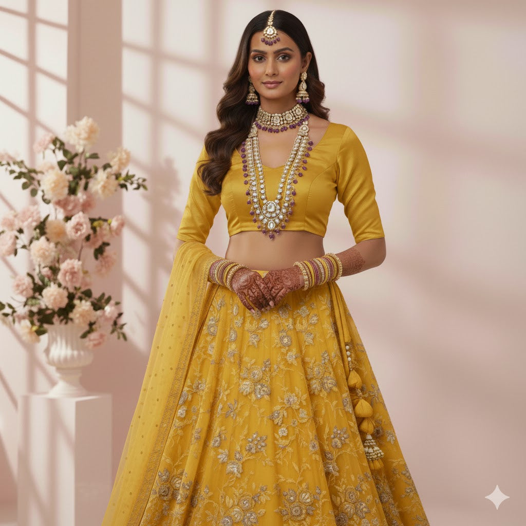 Amethyst Noor – Purple Kundan Bridal Set