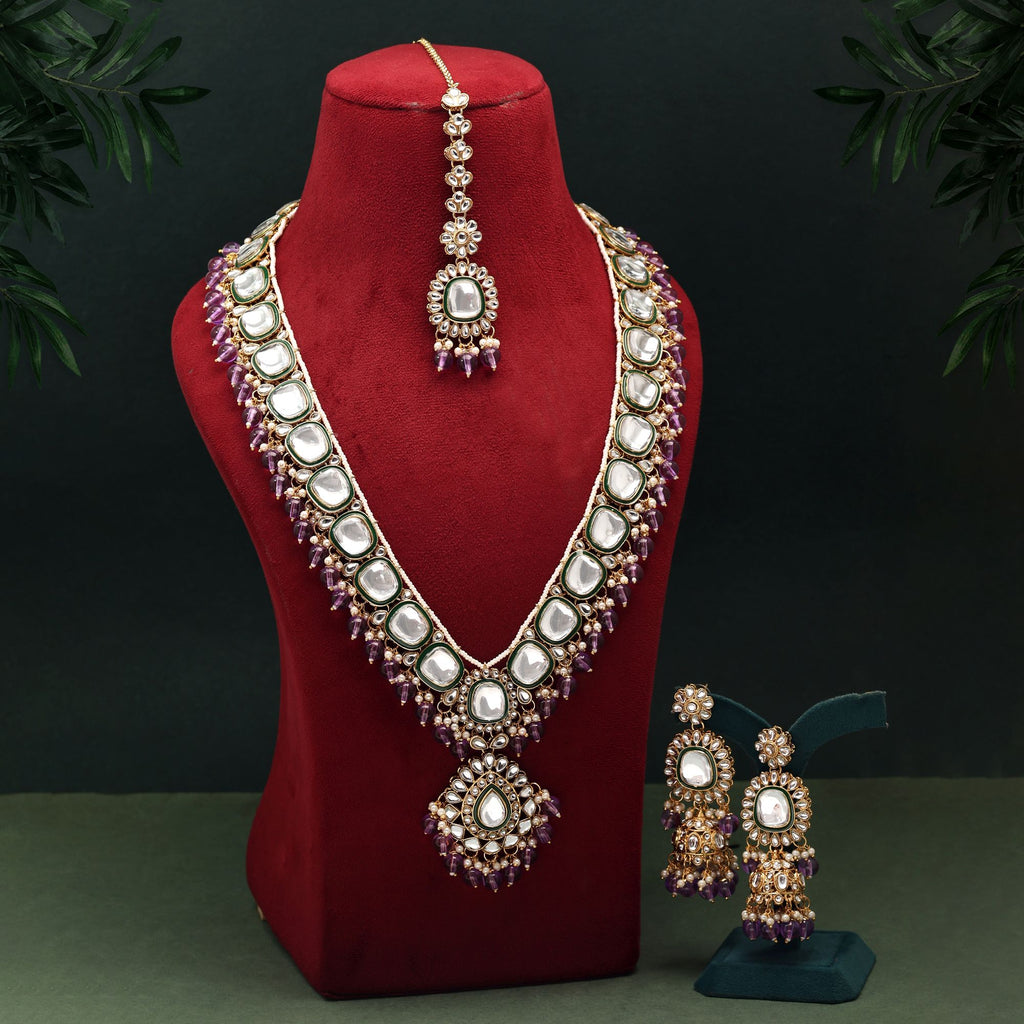 Amethyst Noor – Purple Kundan Bridal Set