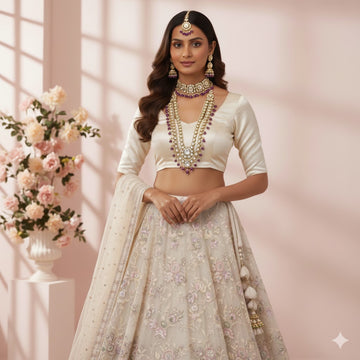 Royal Purple Color Kundan Necklace Set Designed For Engagements, Weddings, And Ethnic Outfits