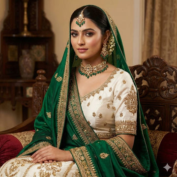 Green Color Choker Designer Bridal Back Side Meena Work Kundan Necklace Set For Grand Celebrations