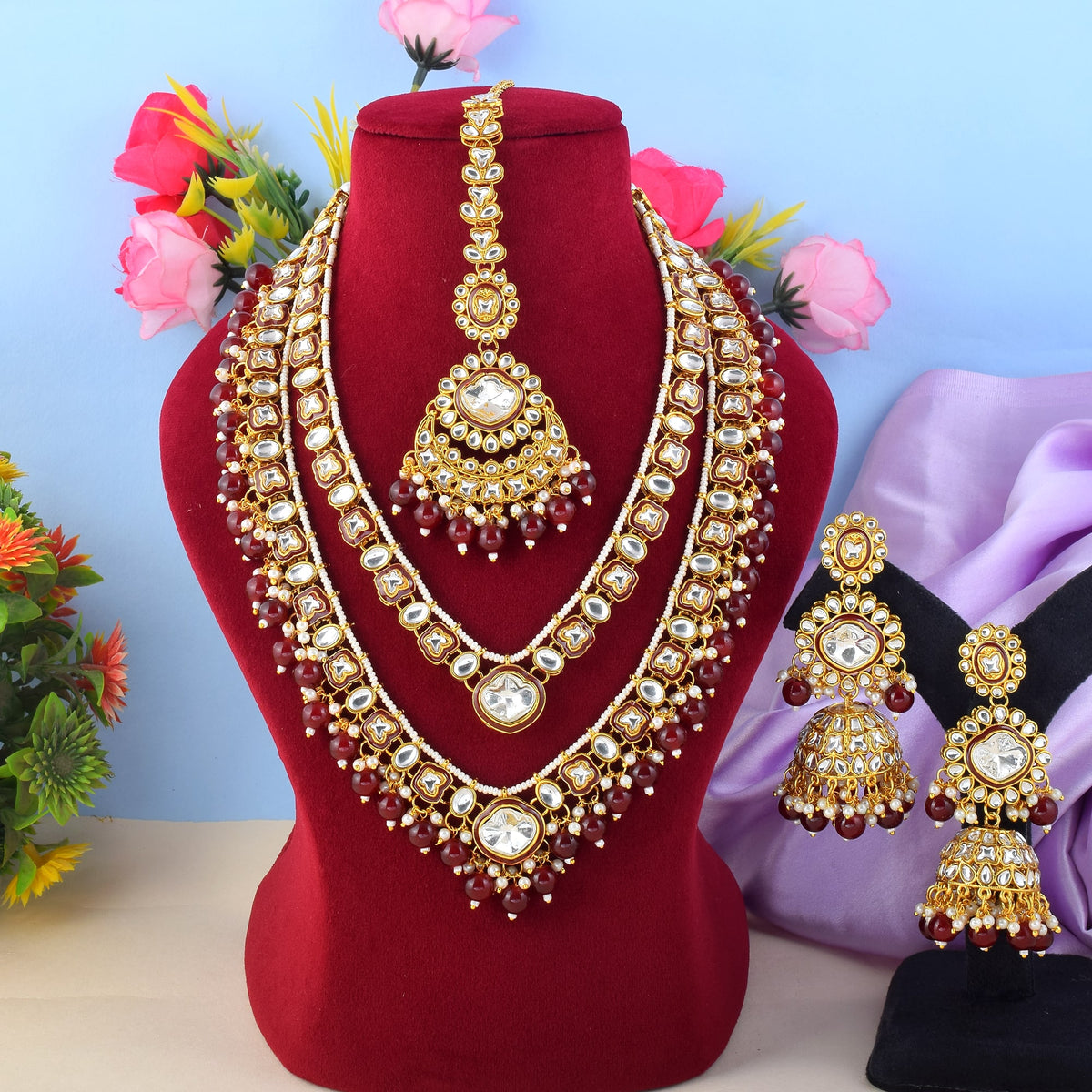 Designer Bridal Kundan Set for Wedding & Reception
