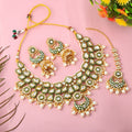 Emerald Noor – Green & White Kundan Bridal Set