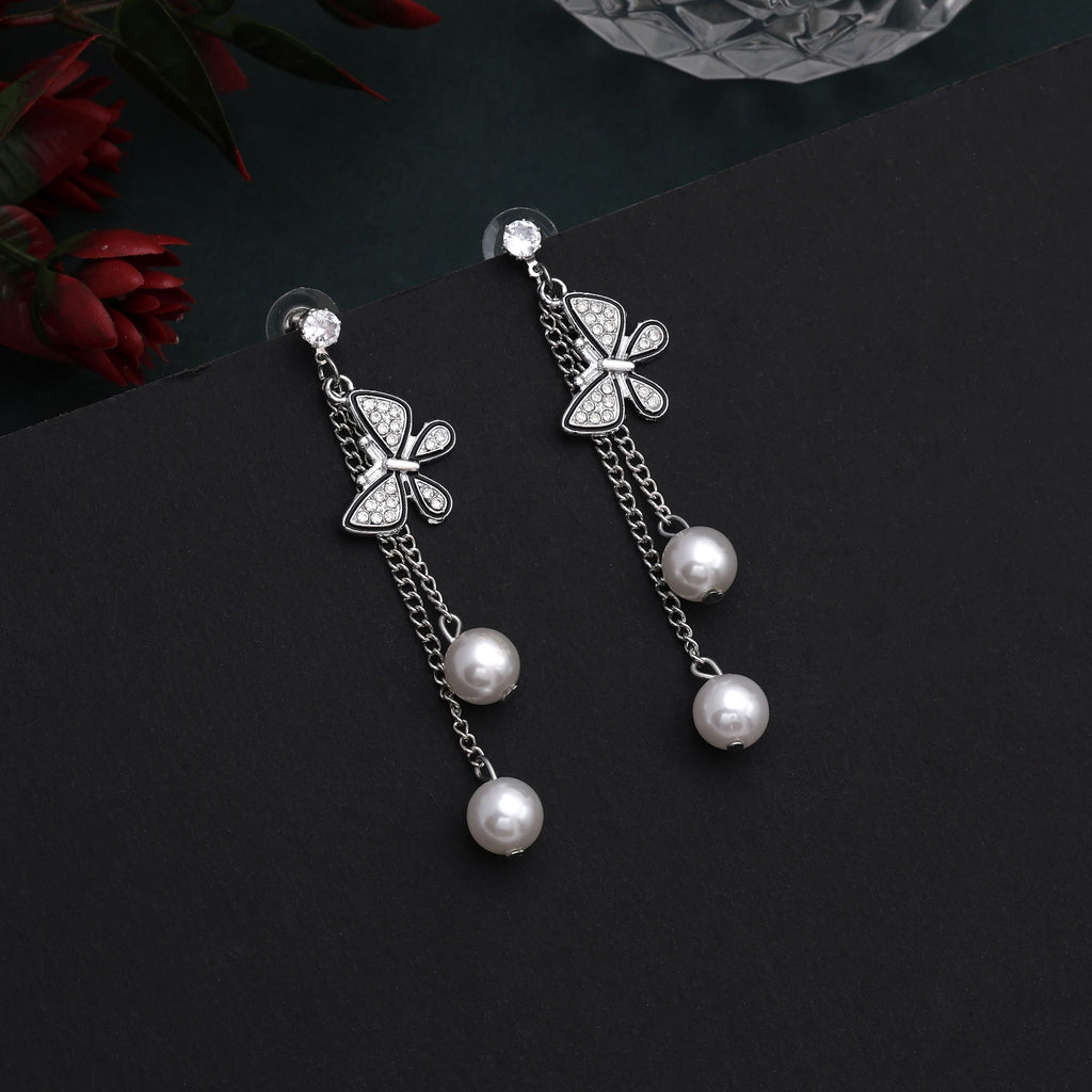 butterfly pearl dangles