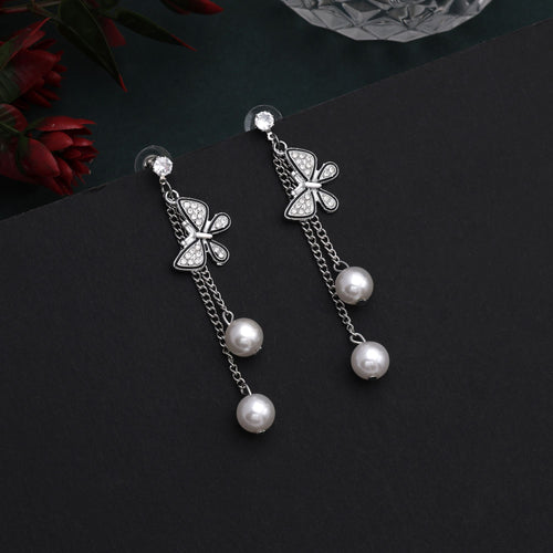 butterfly pearl dangles