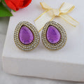 purple stone stud