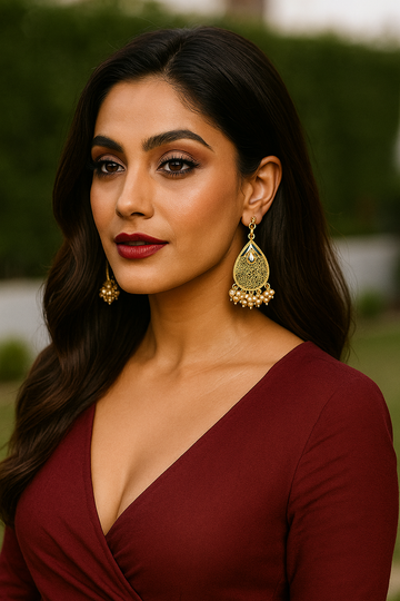 Stylish Blue Color Meenakari Earrings Crafted For Party Wear And Cultural Celebrations