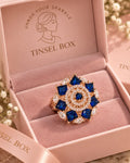 Blue stone rings