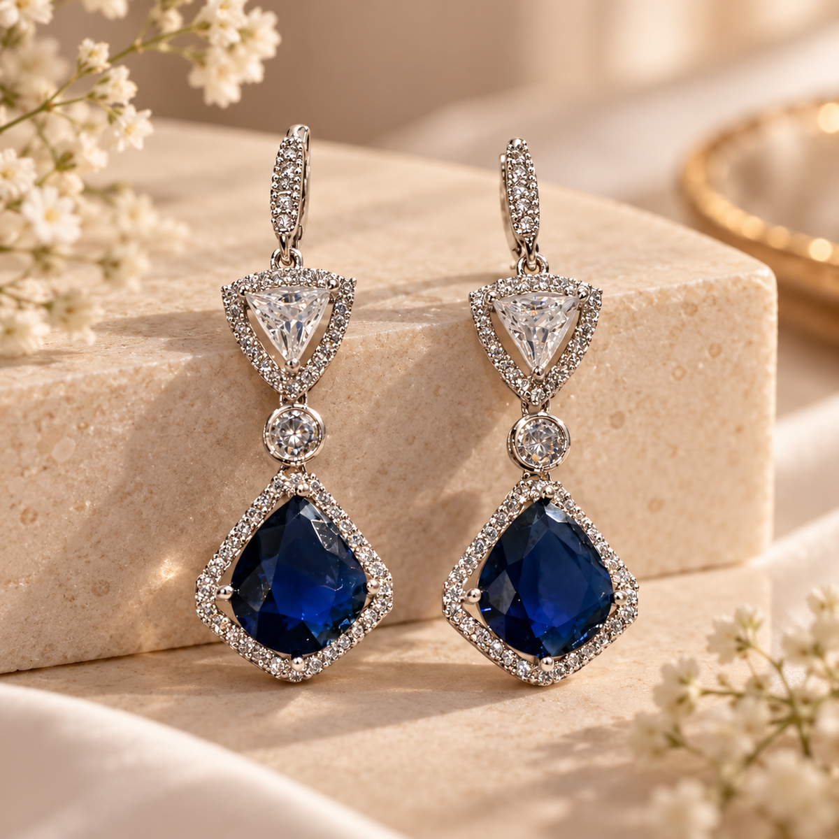 Sapphire blue drops