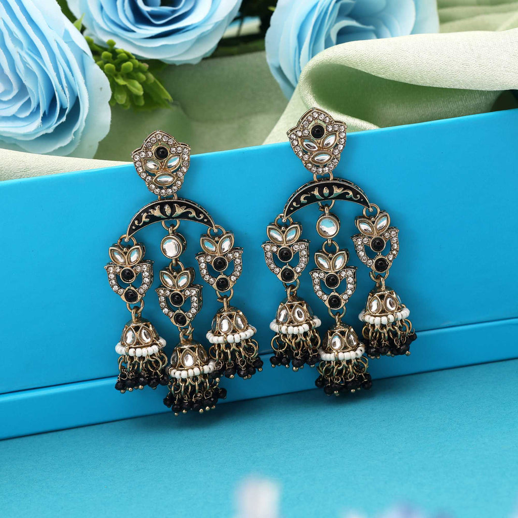 Maroon Royale Kundan Earrings