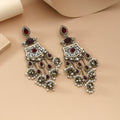 Nawab Maroon Pearl Jhumkas
