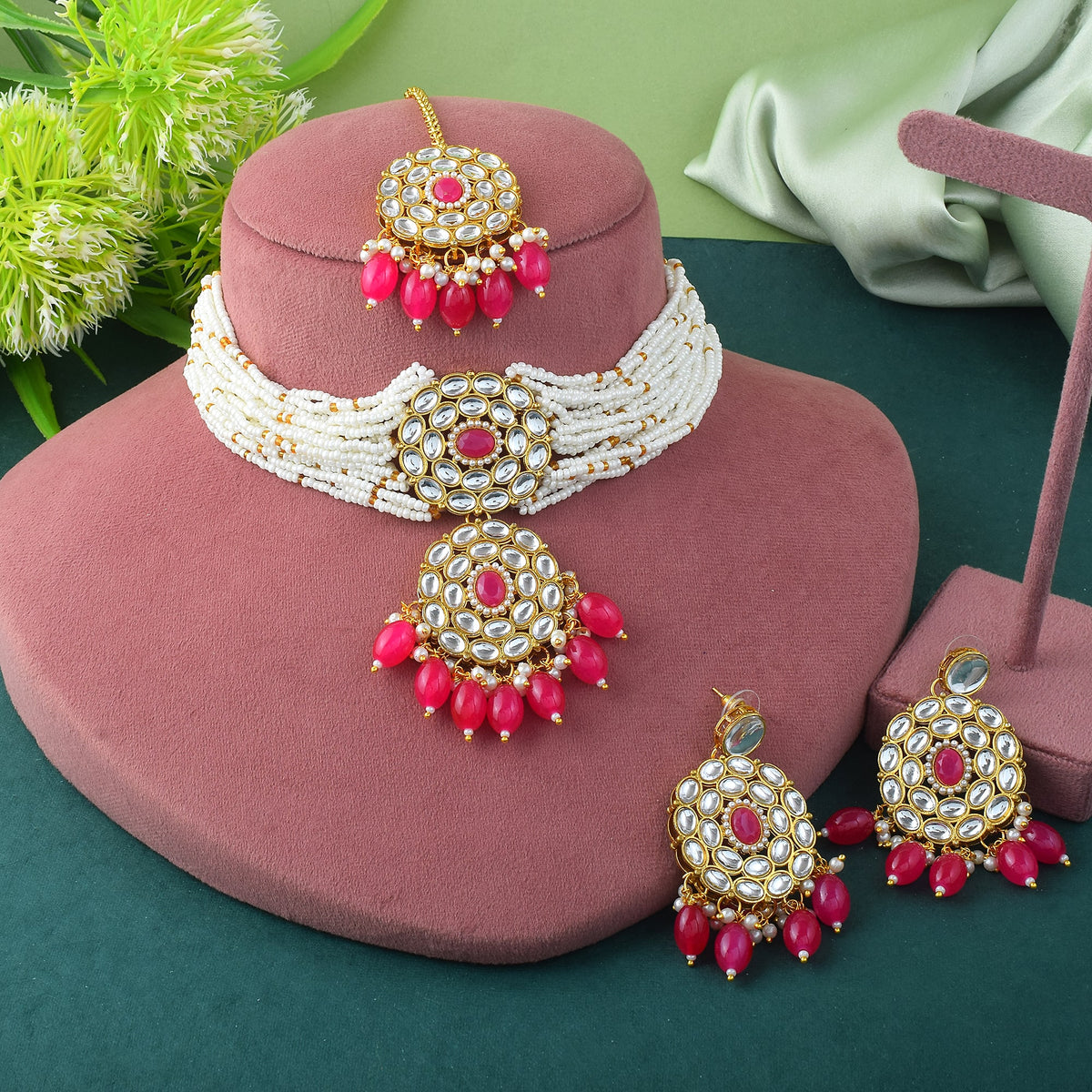 Pink Empress Pearl Choker