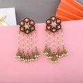 Riyasat Ruby Halo Earrings