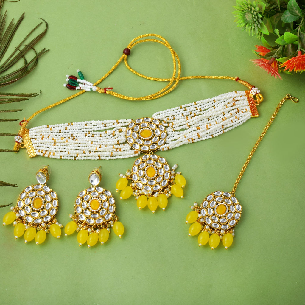 Sunlit Pearl Kundan Choker