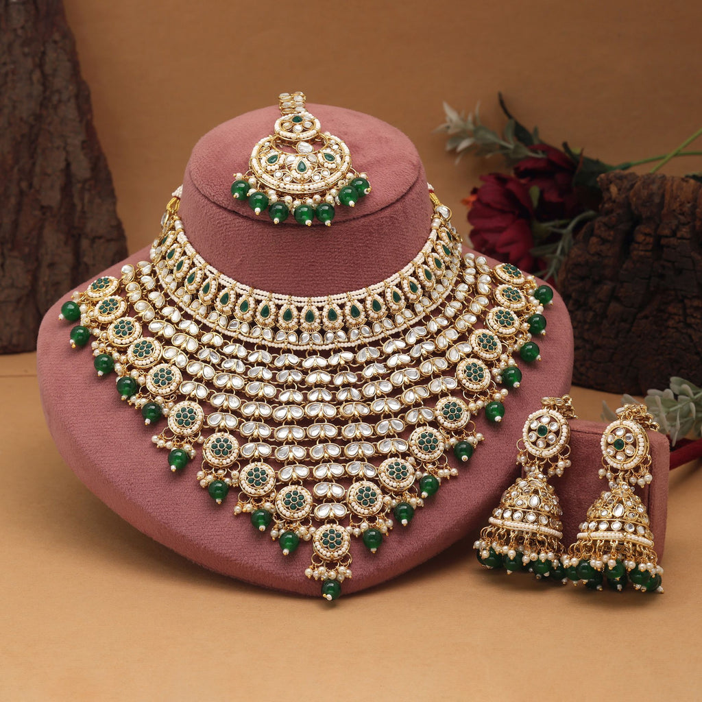 Traditional Green Kundan Choker Set