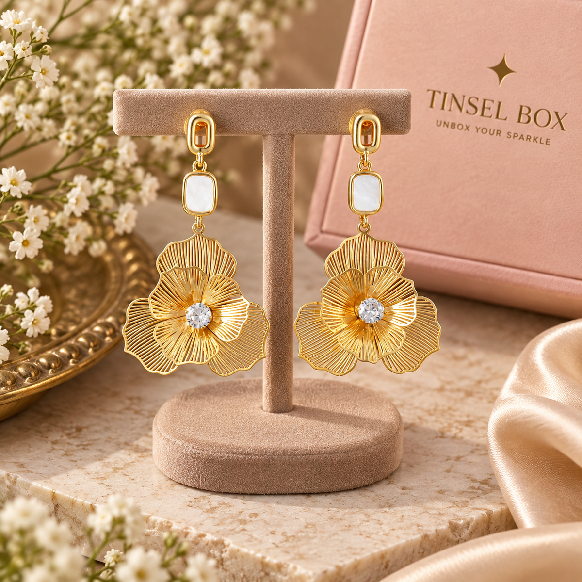 golden blossom studs