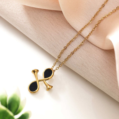black aura pendant necklace