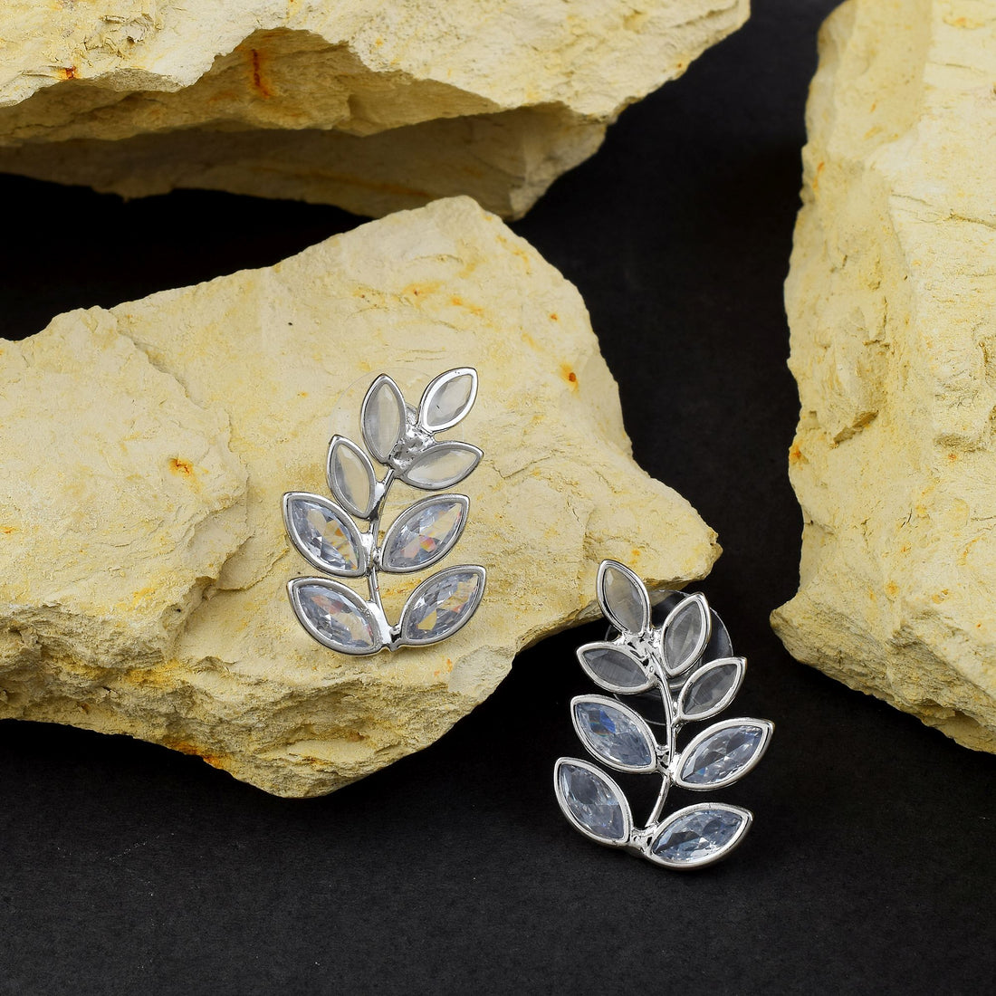 Elegant Silver Color Anti Tarnish Earrings Crafted with Traditional Detailing for Ethnic Outfits