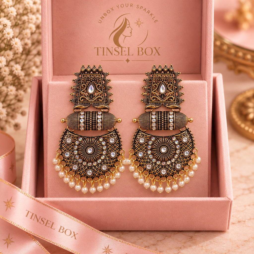 regal temple earrings