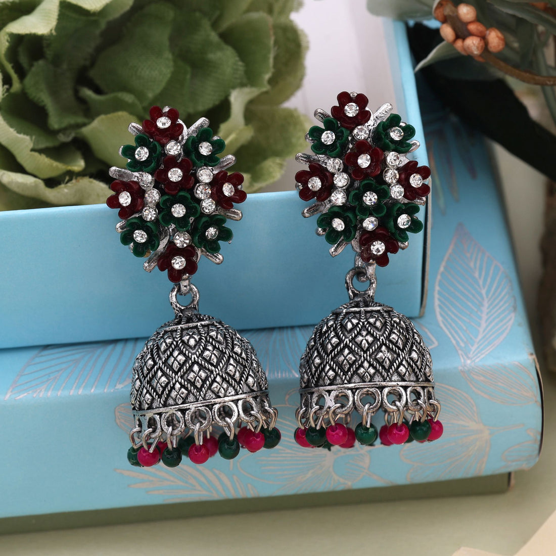 Gorgeous Assorted Color Oxidised Earrings Perfect For Weddings, Festivals, And Womenâ€™S Party Jewelry Fashion