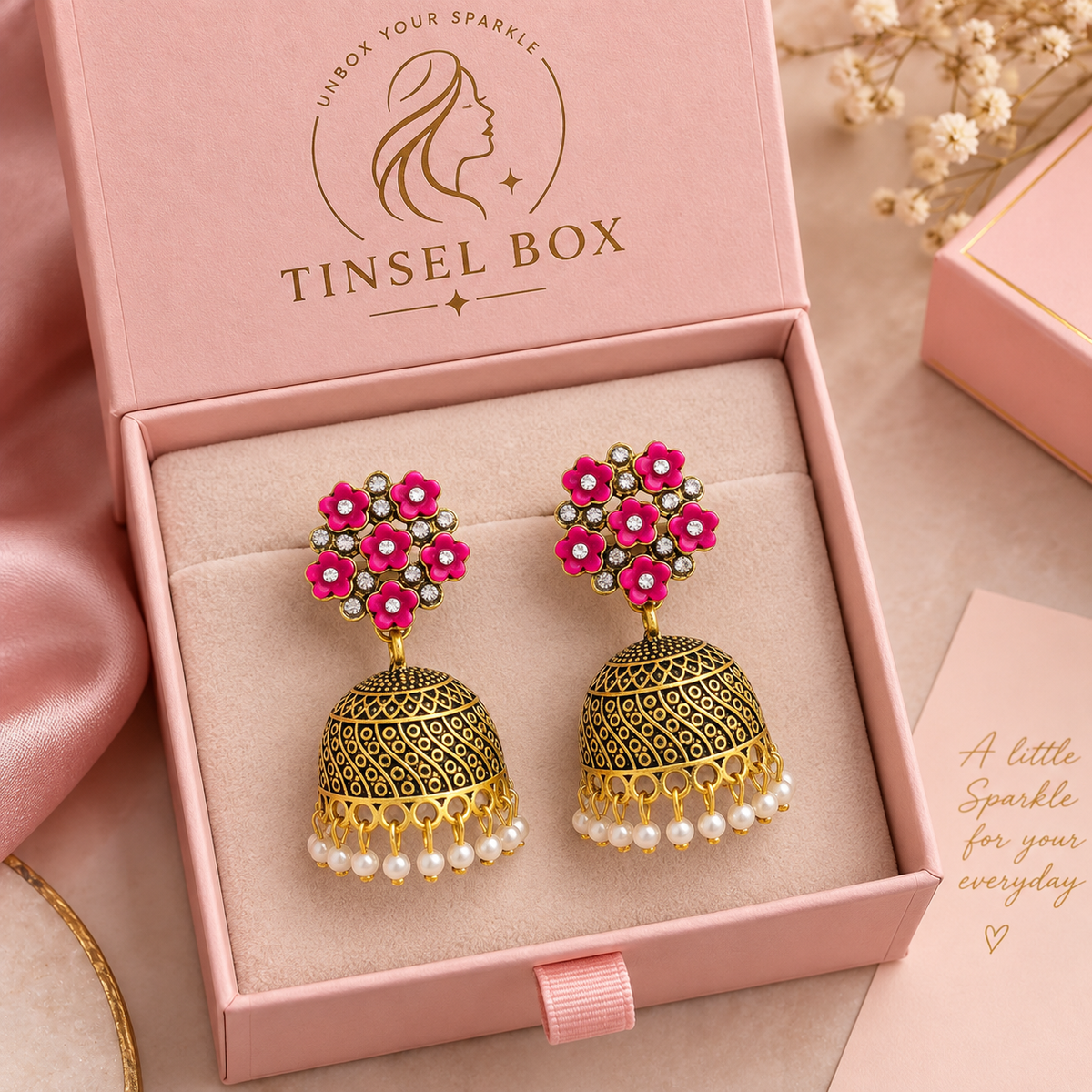 rani oxidised jhumkas