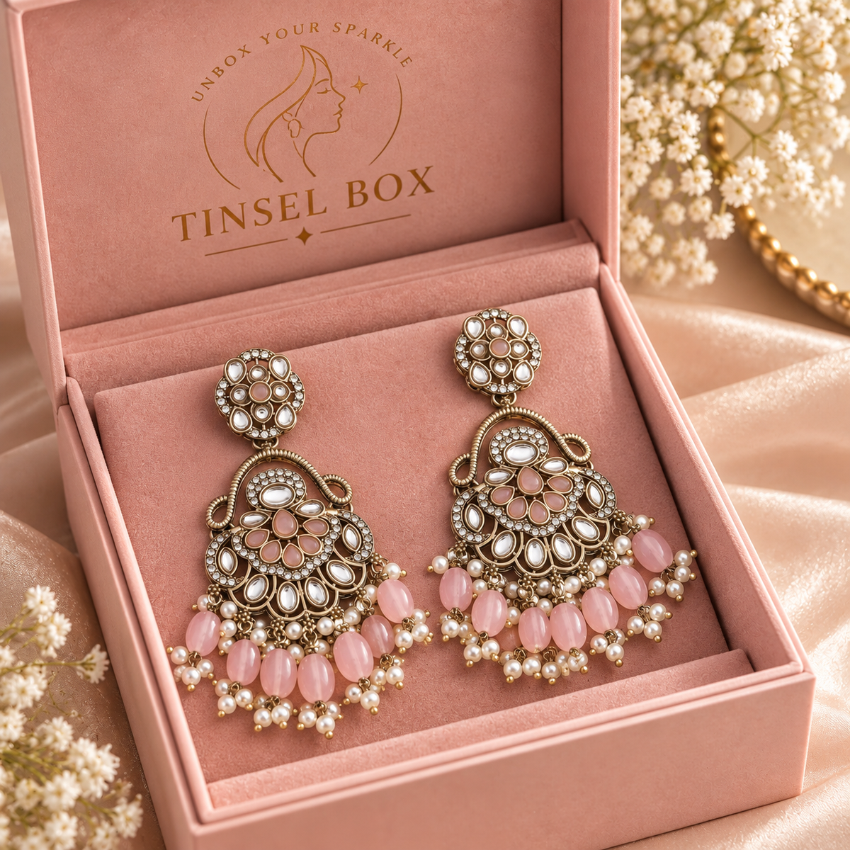 Aafreen Blush Pearl Earrings