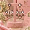 Maroon Kundan Chandeliers