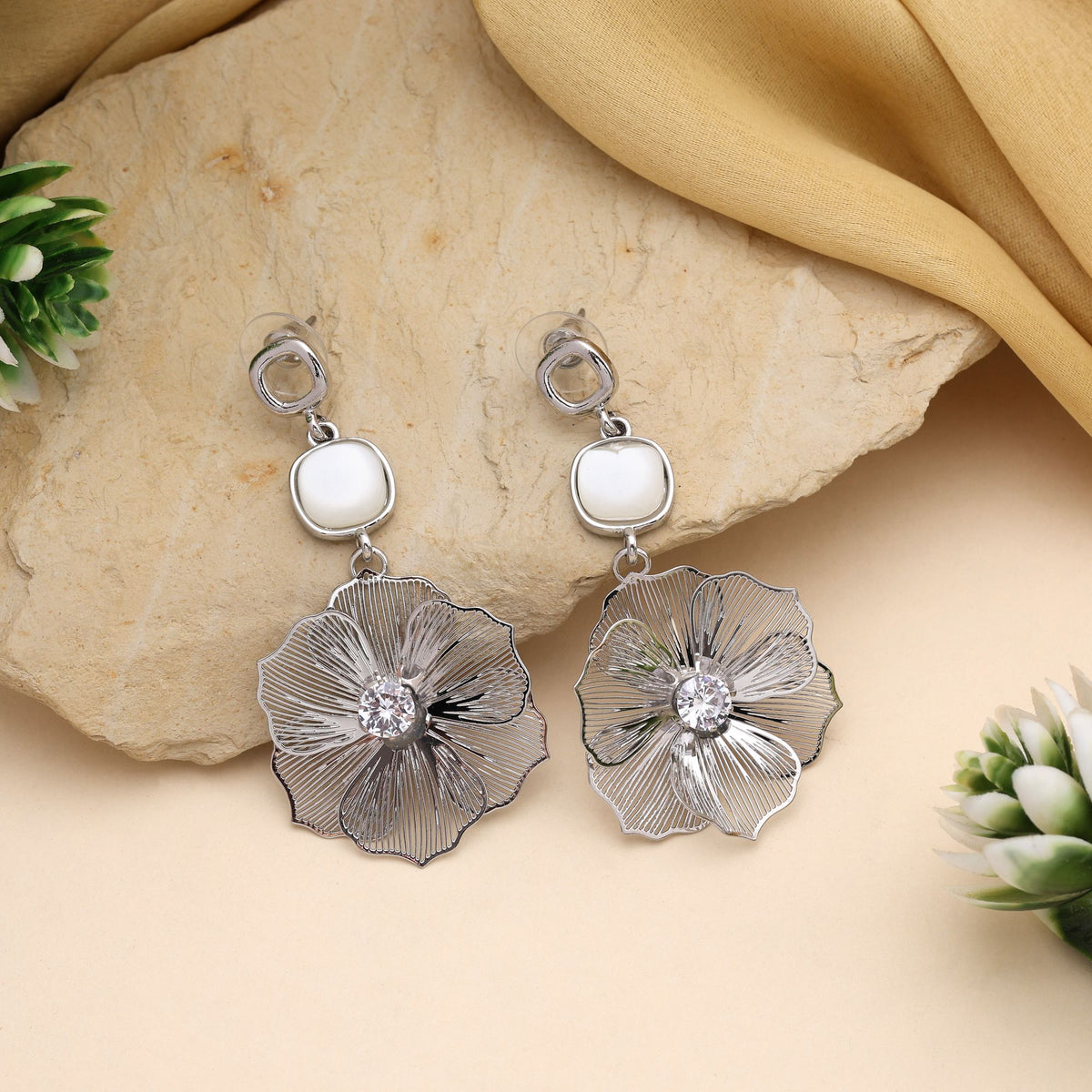 floral grace earrings