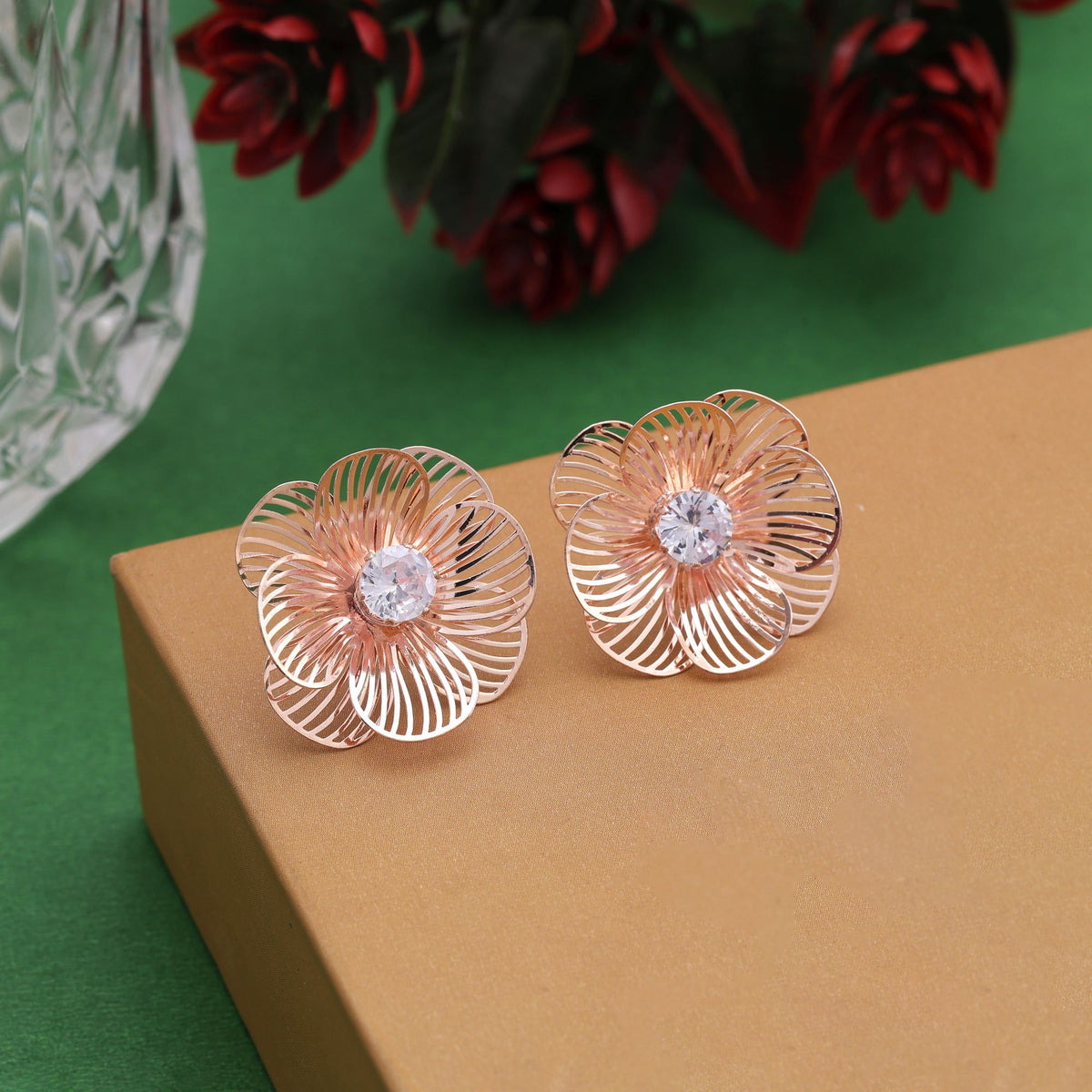 floral studs