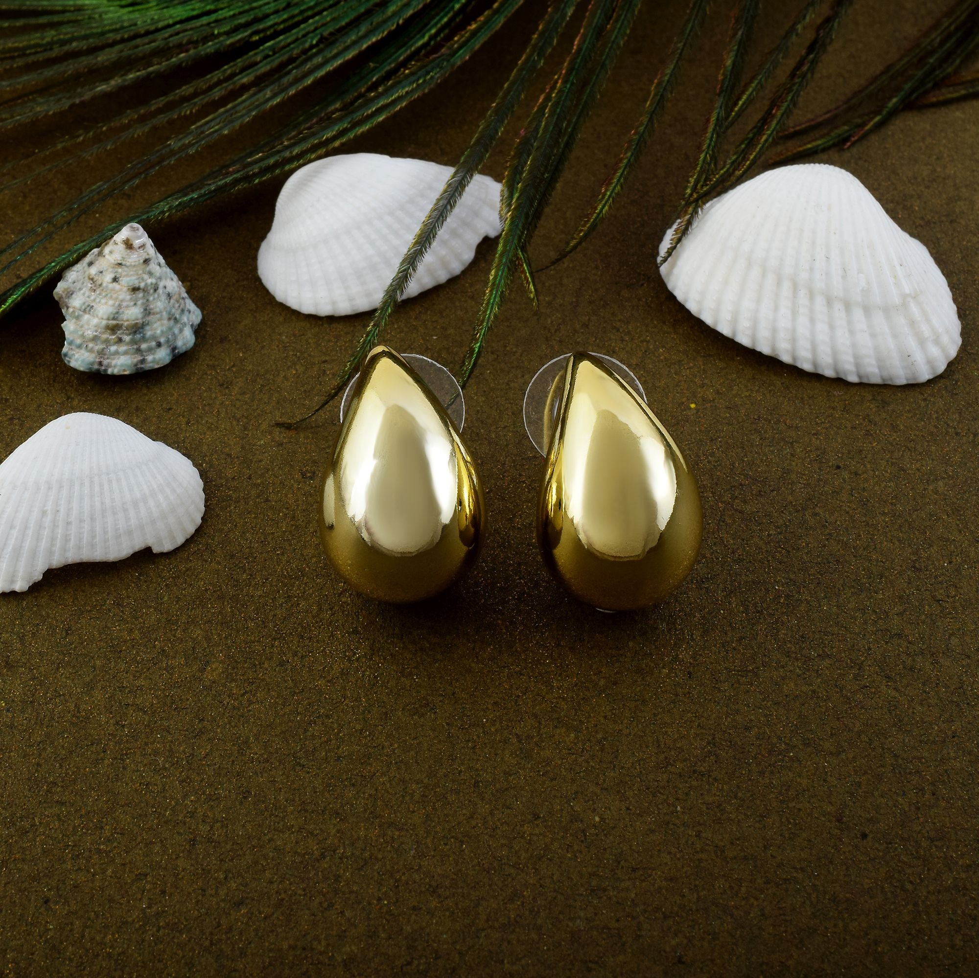 Beautiful Gold Color Anti Tarnish Earrings Designed for Elegant Indian Cultural Jewelry Occasions