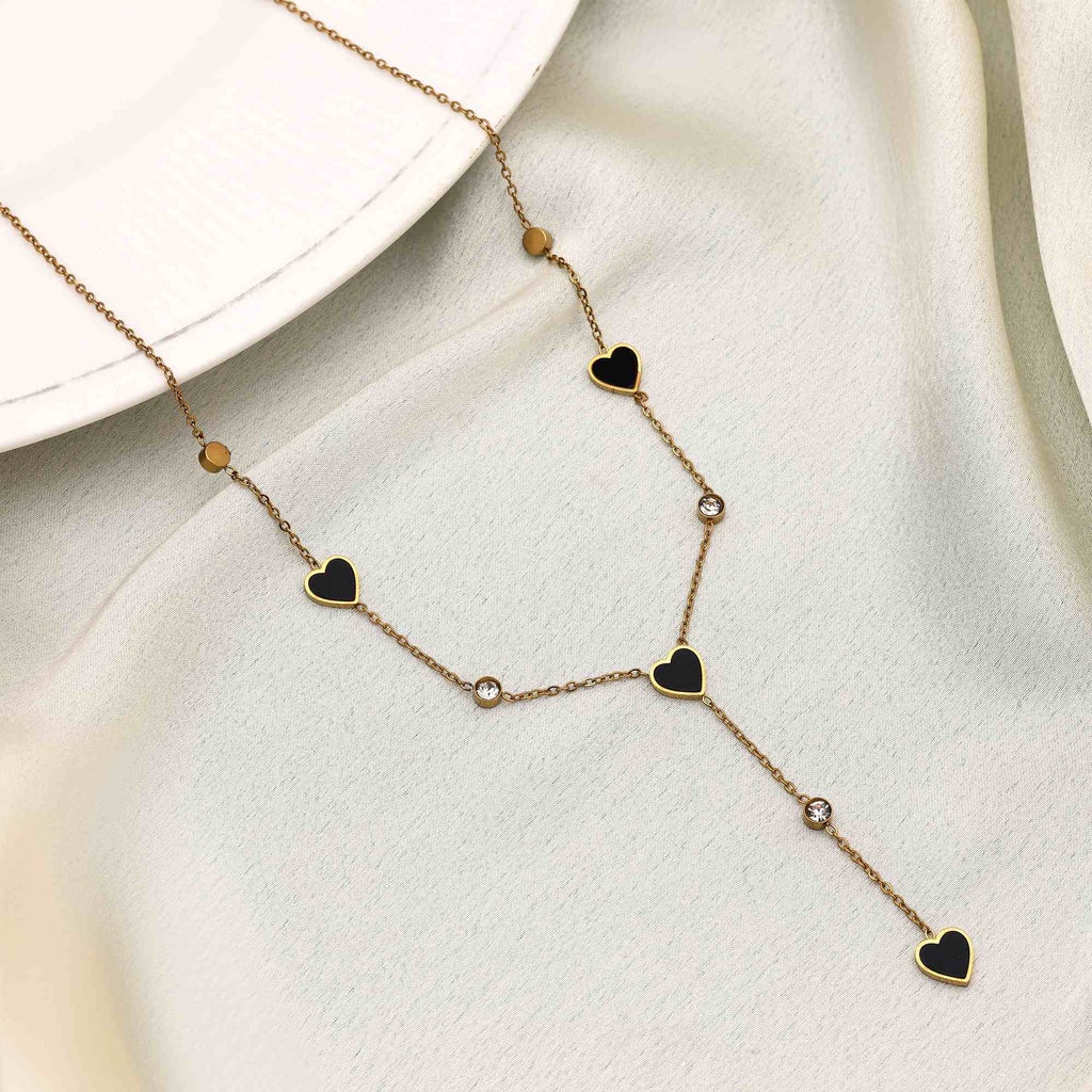 mini hear drop necklace