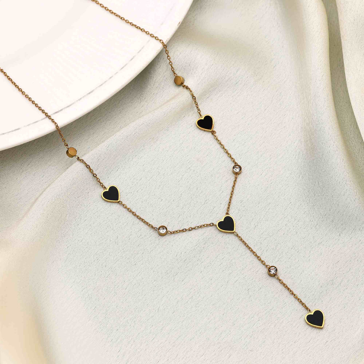mini hear drop necklace