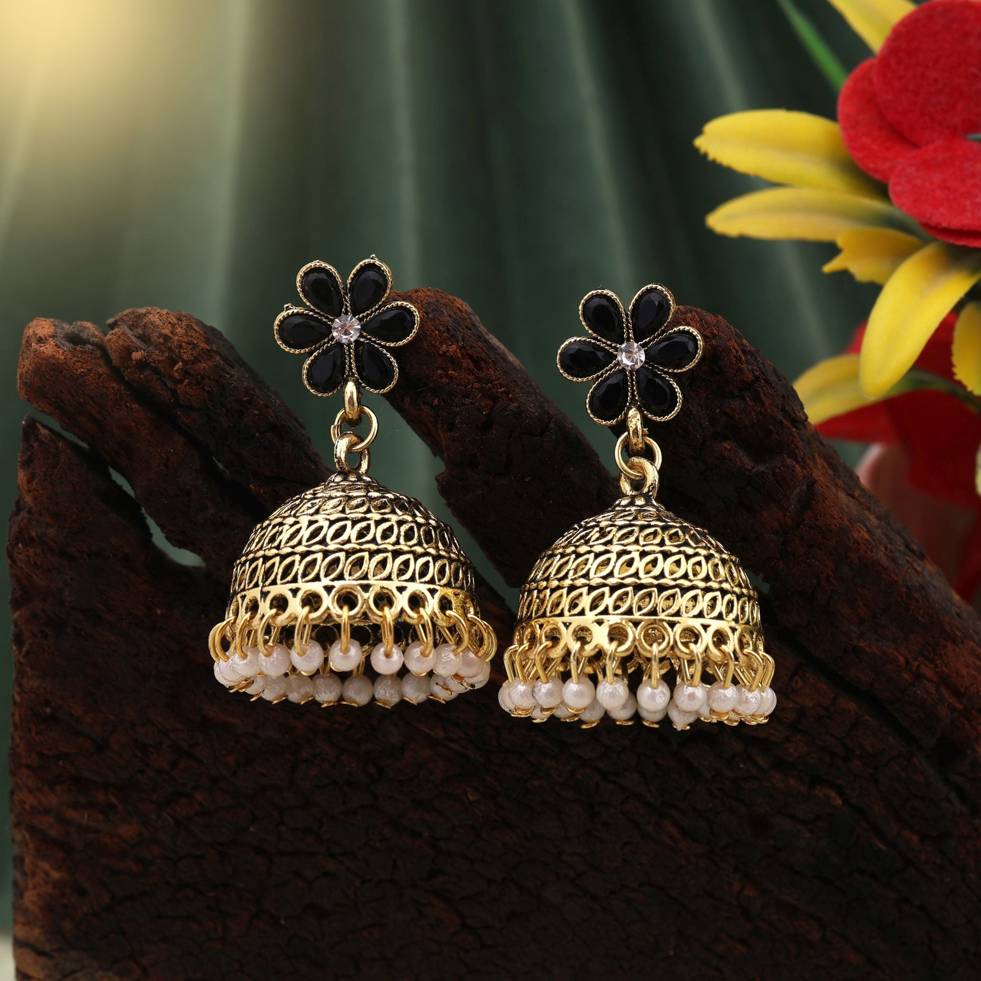 Attractive Black Color Oxidised Earrings Crafted For Cultural Events, Parties, And Womenâ€™S Fashion Jewelry