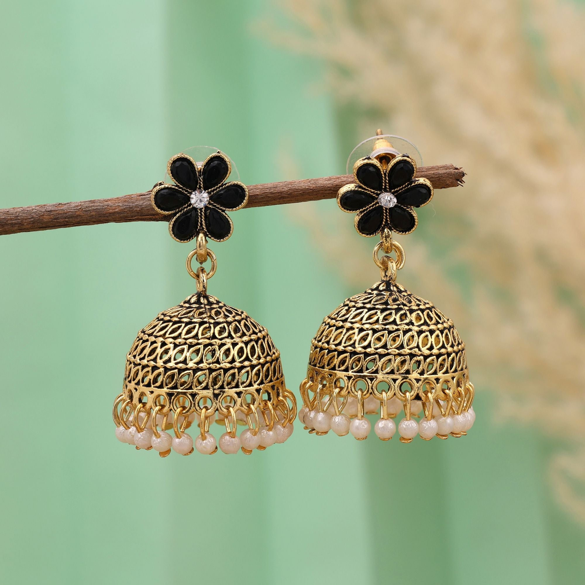 Attractive Black Color Oxidised Earrings Crafted For Cultural Events, Parties, And Womenâ€™S Fashion Jewelry