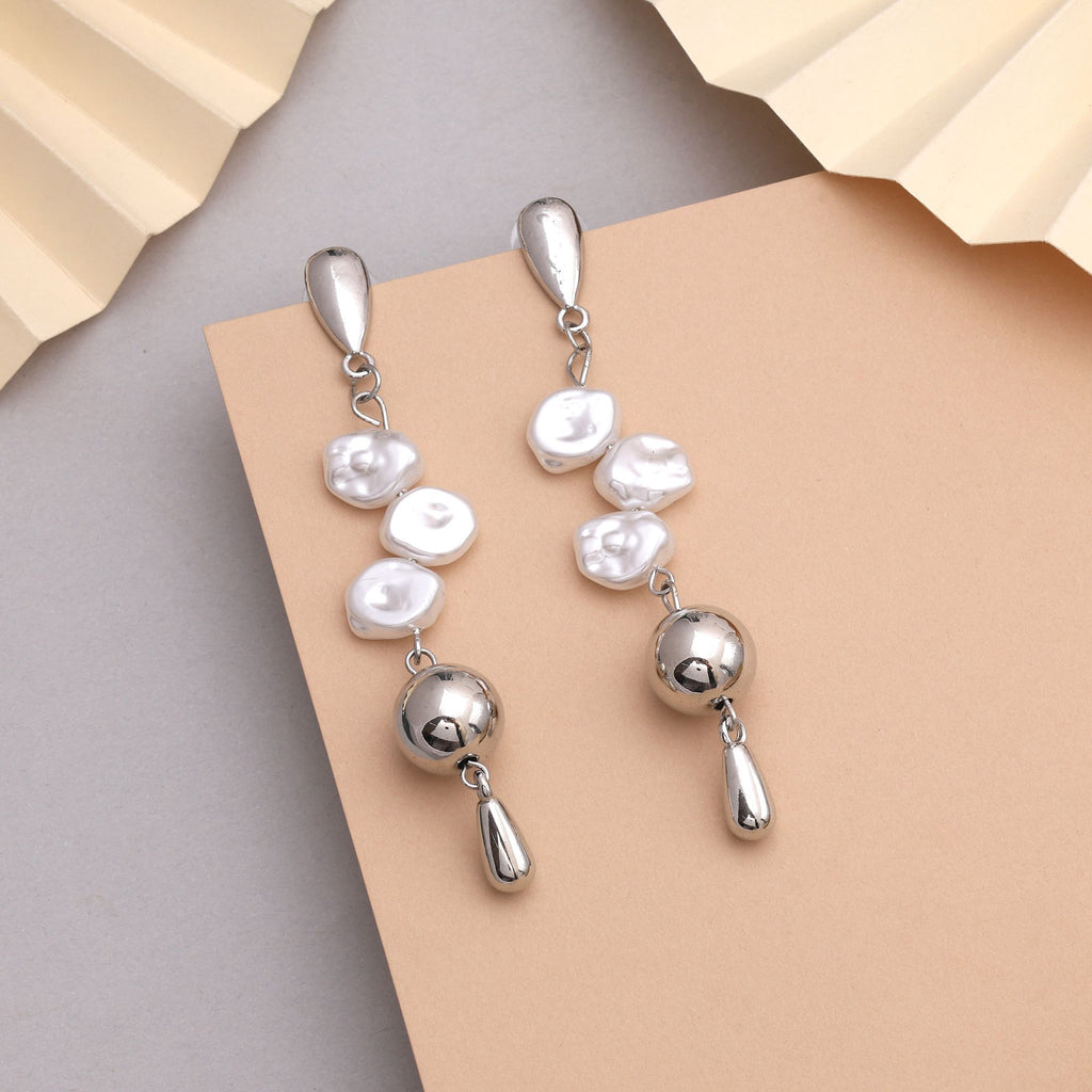 pearl drizzle earrings