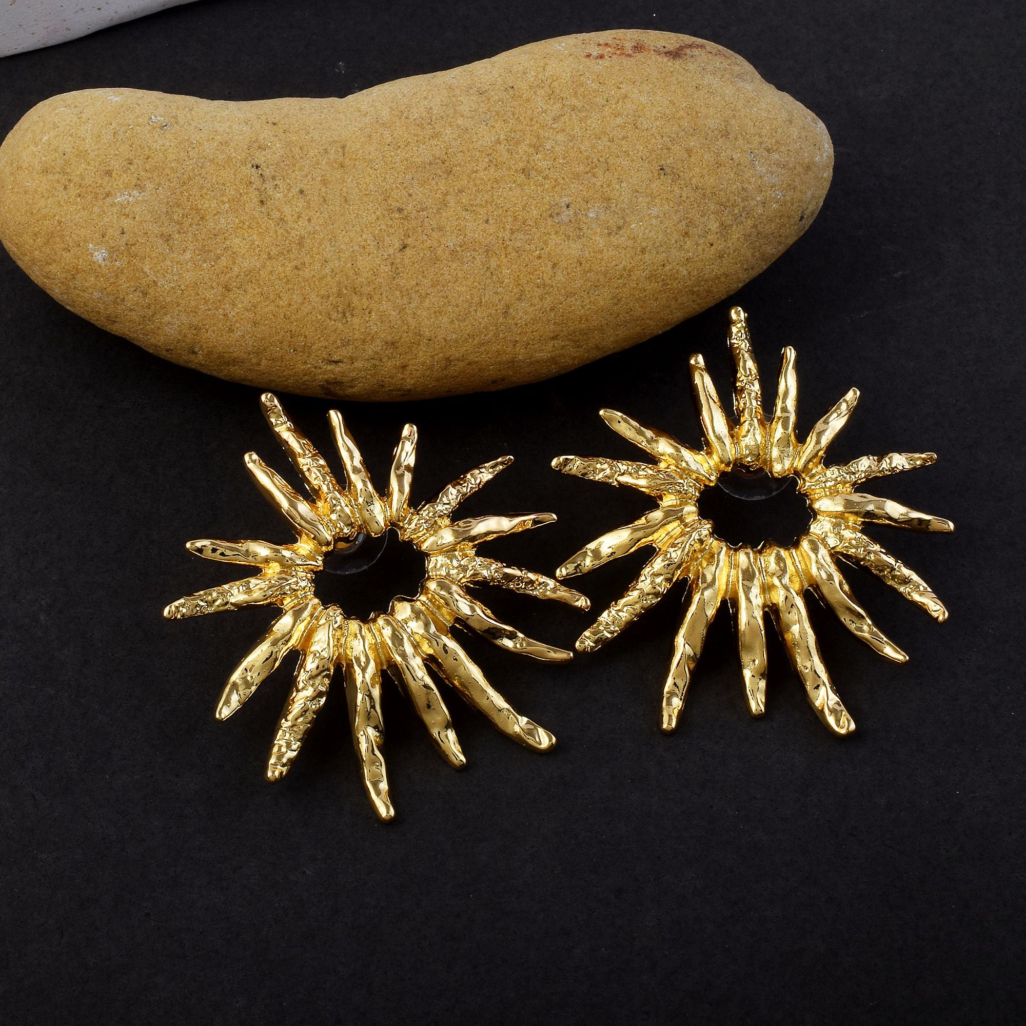 Exclusive Gold Color Anti Tarnish Earrings Designed for Womenâ€™s Party, Bridal, and Festival Jewelry